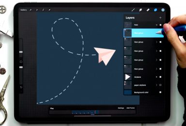 Easy Paper Airplane Animation in Procreate
