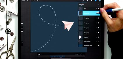 Easy Paper Airplane Animation in Procreate
