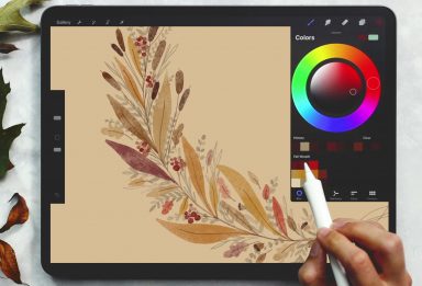 Fall Wreath in Procreate