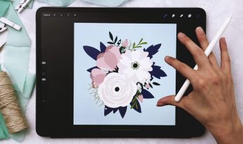 Flat Floral Bouquet in Procreate