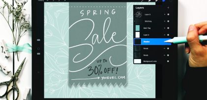 Create a Floral Sales Tag in Procreate