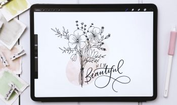 Line Art Floral Bouquet in Procreate