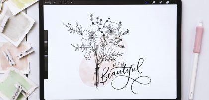 Draw a Line Art Floral Bouquet in Procreate