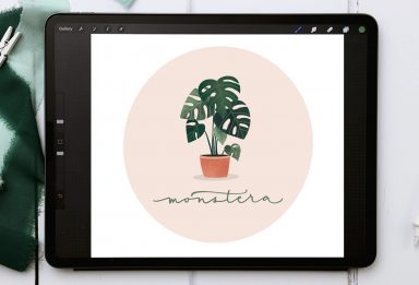 Monstera Plant in Procreate