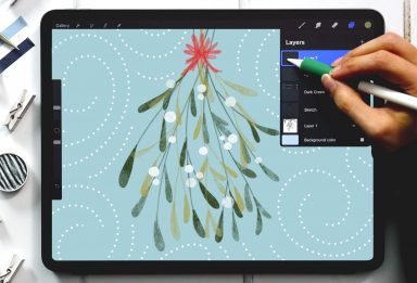 New Years Greeting in Procreate