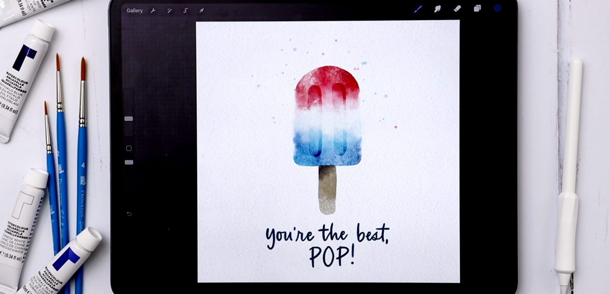 Paint a Watercolor Popsicle in Procreate