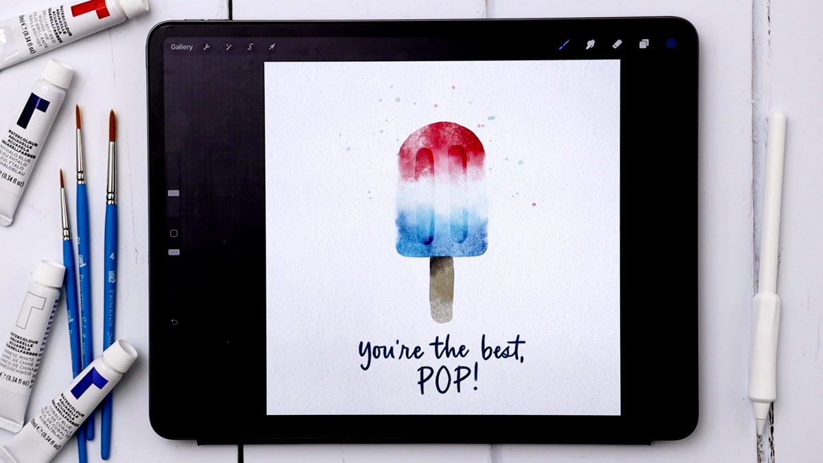 Paint a Watercolor Popsicle in Procreate