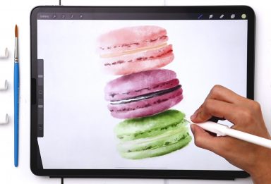 Paint Watercolor Macarons in Procreate