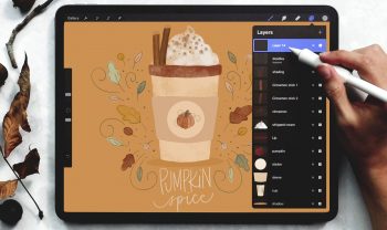 Pumpkin Spice Latte in Procreate