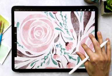 Simple Loose Watercolor Florals in Procreate