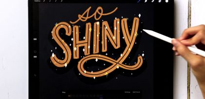 Sparkling Lettering Animation in Procreate