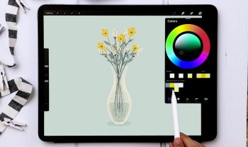 Vase of Spring Flowers in Procreate