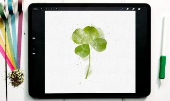 Watercolor Clover in Procreate