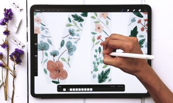 Watercolor Floral Animated GIF in Procreate