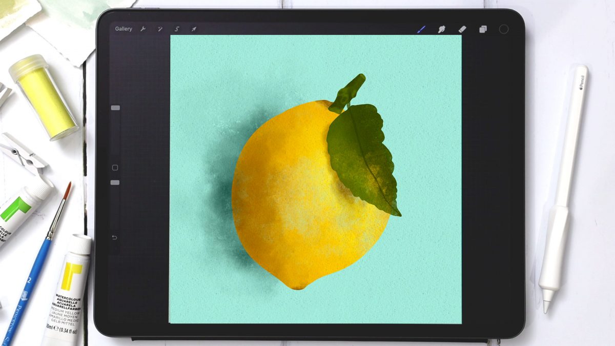 Watercolor Lemon in Procreate