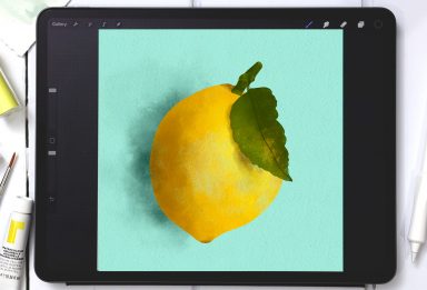 Watercolor Lemon in Procreate