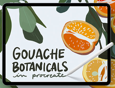 Gouache Botanicals in Procreate