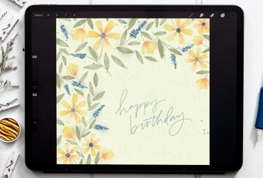 Spring Birthday Florals in Procreate