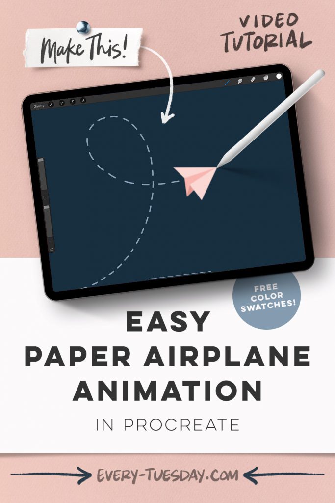 Easy Paper Airplane Animation in Procreate