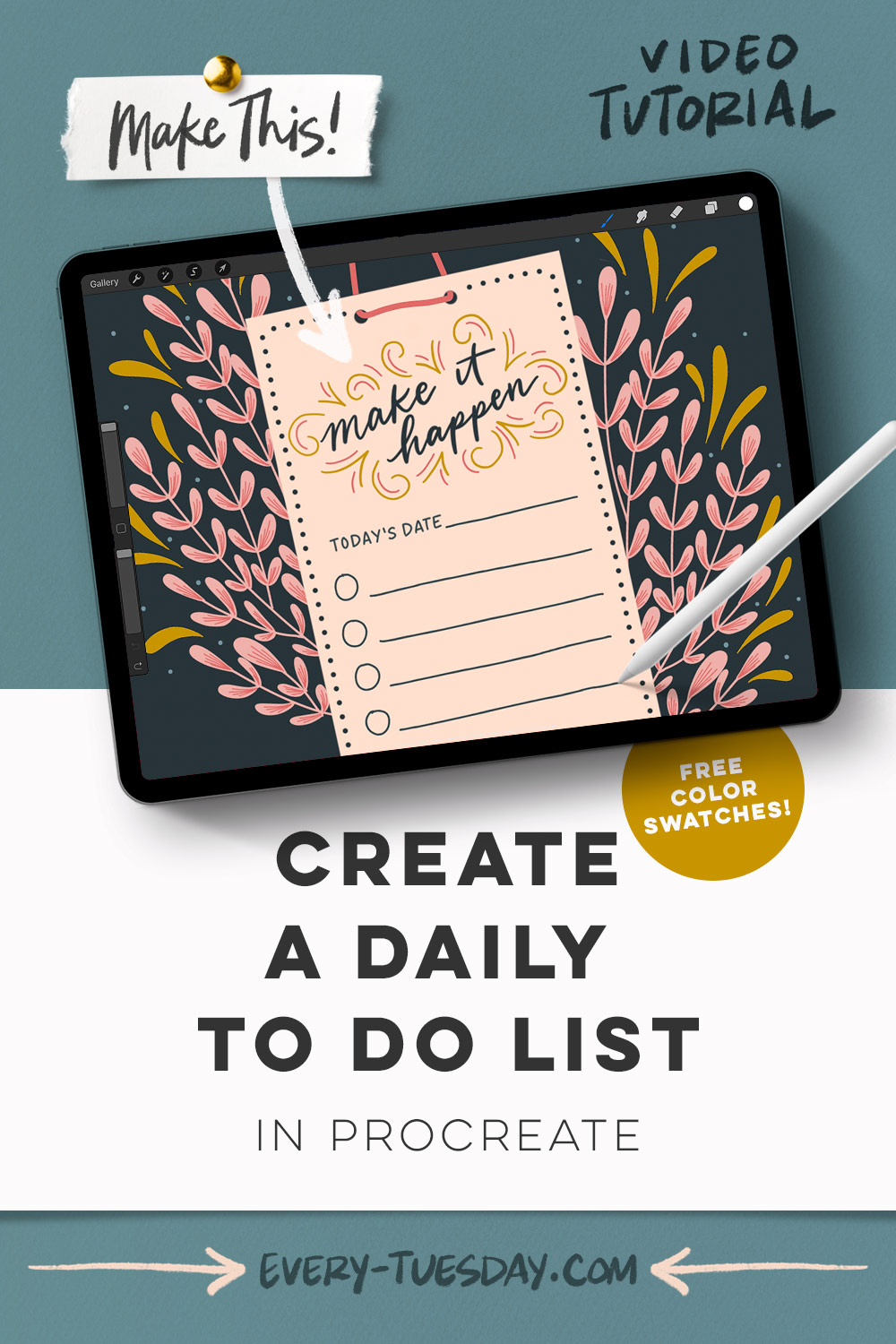 create a daily to do list in procreate