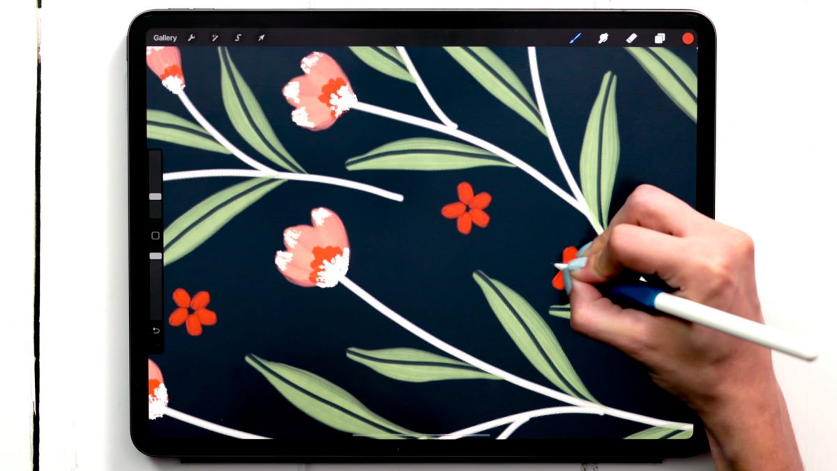 Mother's Day Gouache Florals in Procreate