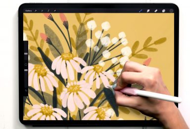 Paint Messy Gouache Wildflowers in Procreate