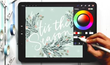 Tis the Season Holiday Greeting in Procreate