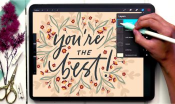 Easy Floral Lettering Using One Brush in Procreate