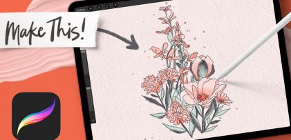 Line Art Florals for Beginners in Procreate