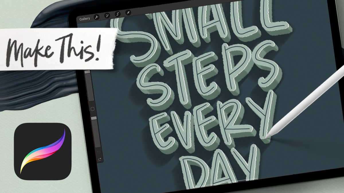 3D Lettering for Beginners in Procreate