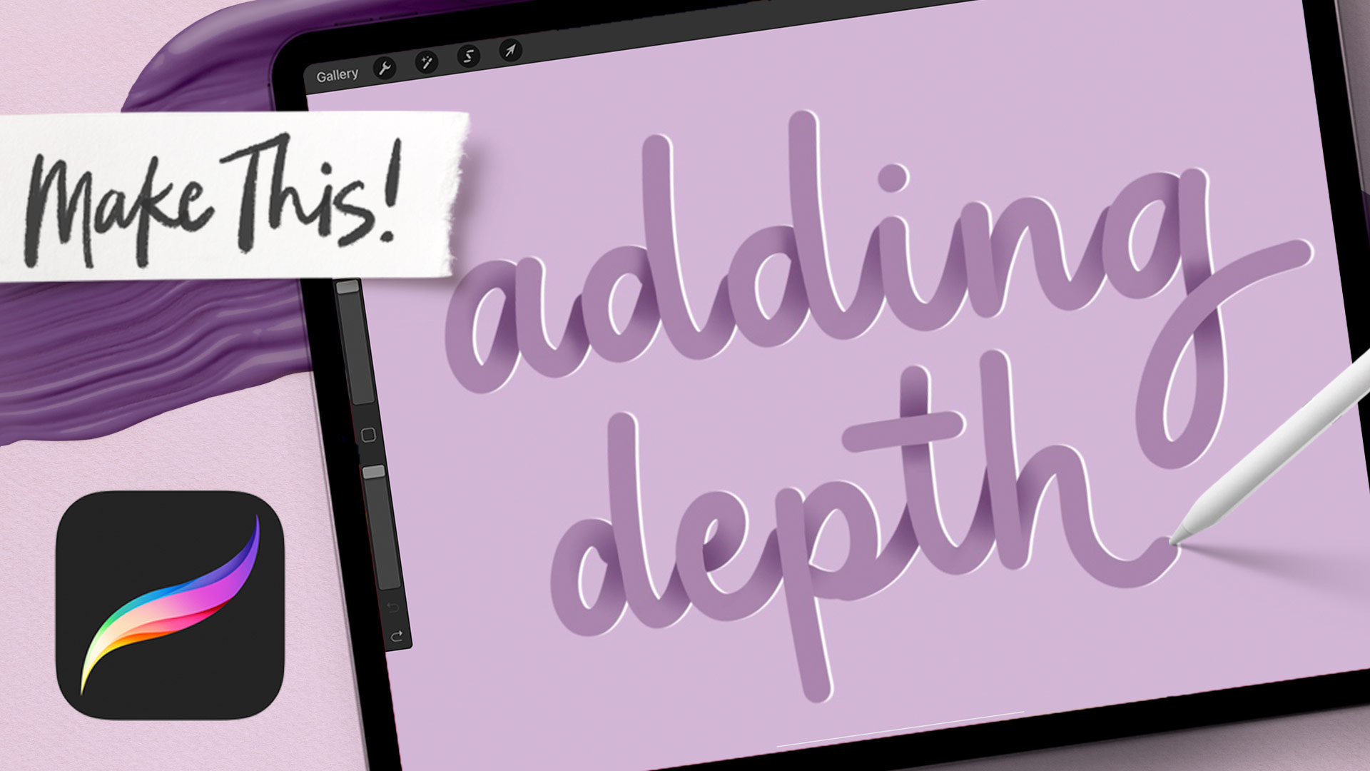 how-to-add-depth-to-lettering-in-procreate-every-tuesday