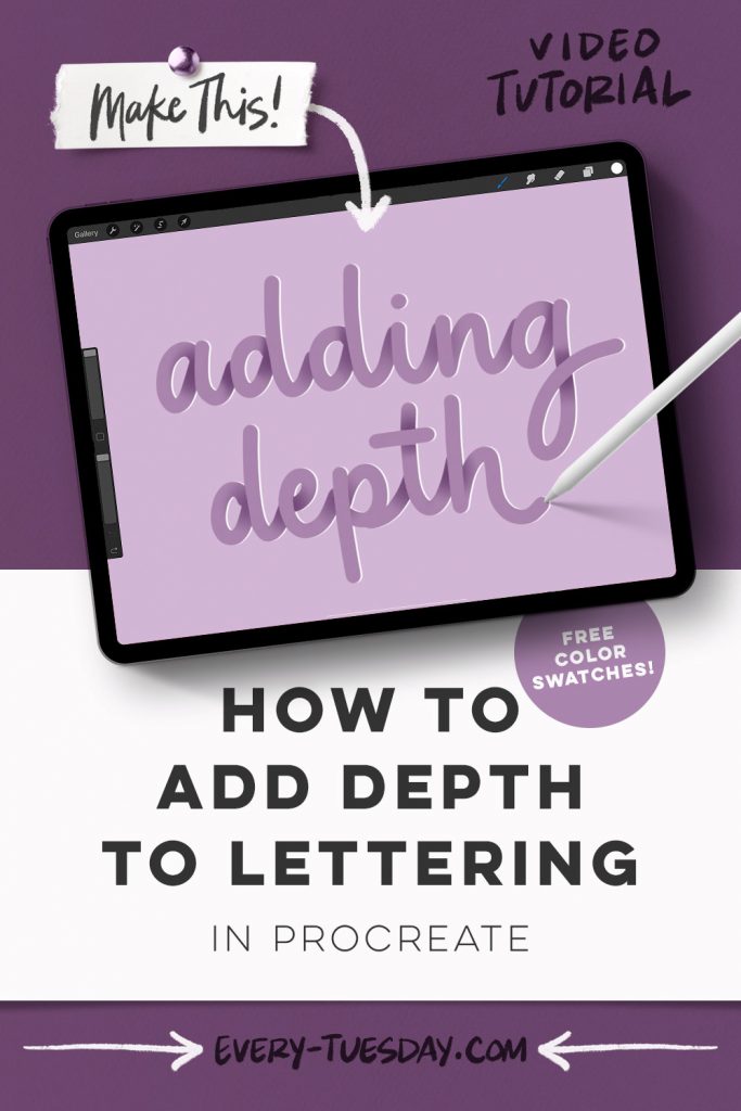 How to Add Depth to Lettering in Procreate