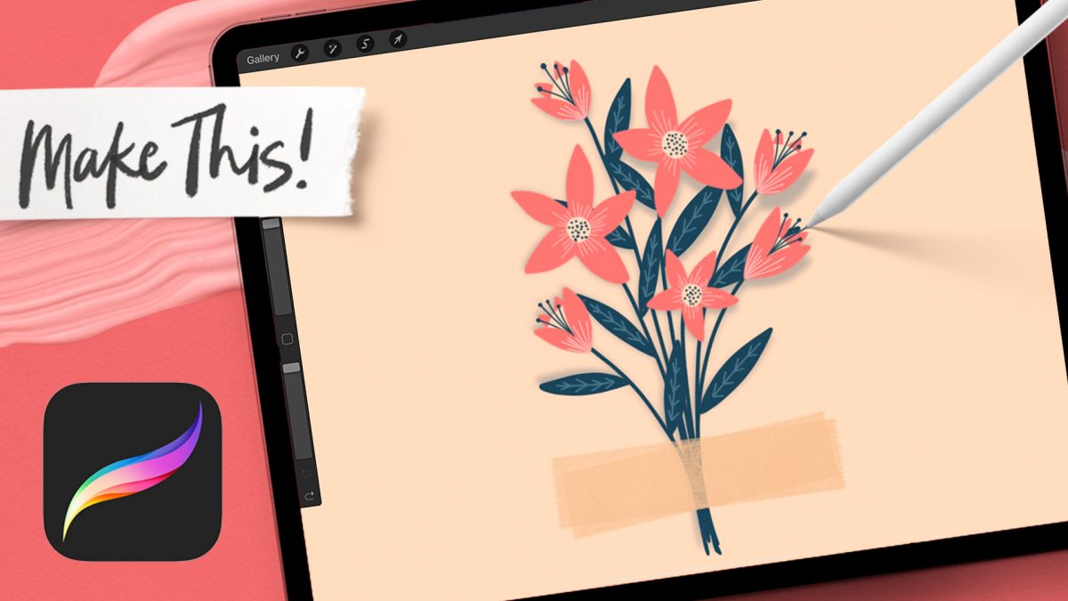 Make Washi Taped Flowers in Procreate
