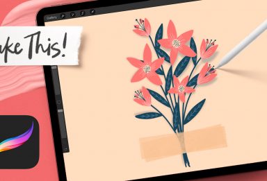 Make Washi Taped Flowers in Procreate