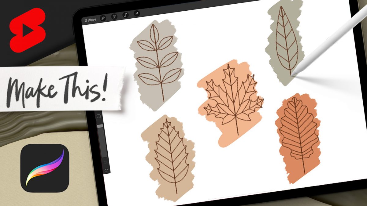 Draw 5 Leaf Shapes in 60 Seconds with Procreate