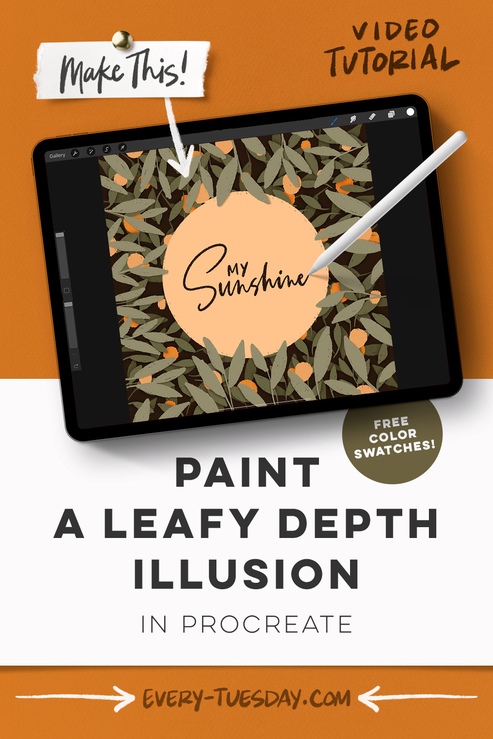 Leafy Depth Illusion In Procreate Every Tuesday Blog Every Tuesday