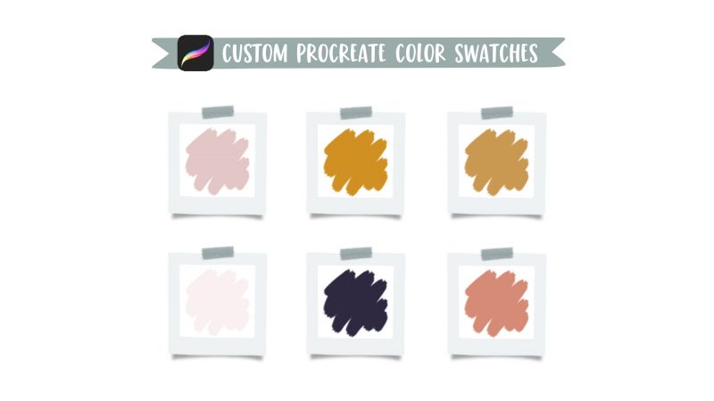 Easy Fall Post it Note in Procreate color