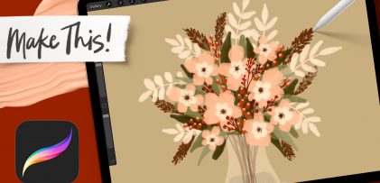 Paint a Vase of Fall Florals in Procreate