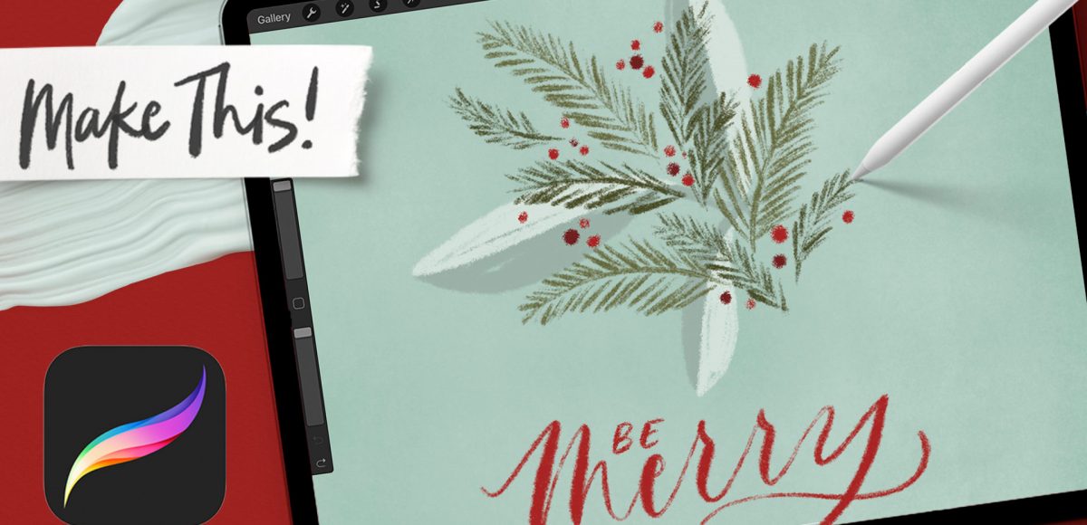 Be Merry! Easy Evergreen Doodles in Procreate