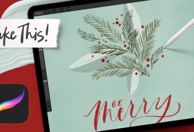 Be Merry! Easy Evergreen Doodles in Procreate