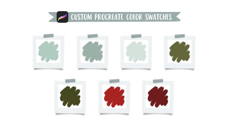 Be Merry Easy Evergreen Doodles in Procreate color