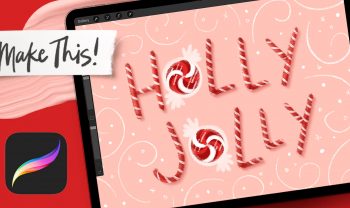 Create Candy Cane Lettering in Procreate