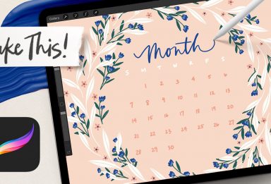 Easy Wreath Calendar Design in Procreate
