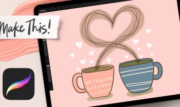 Doodle Style Coffee Mugs in Procreate