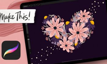 Wildflower Heart in Procreate