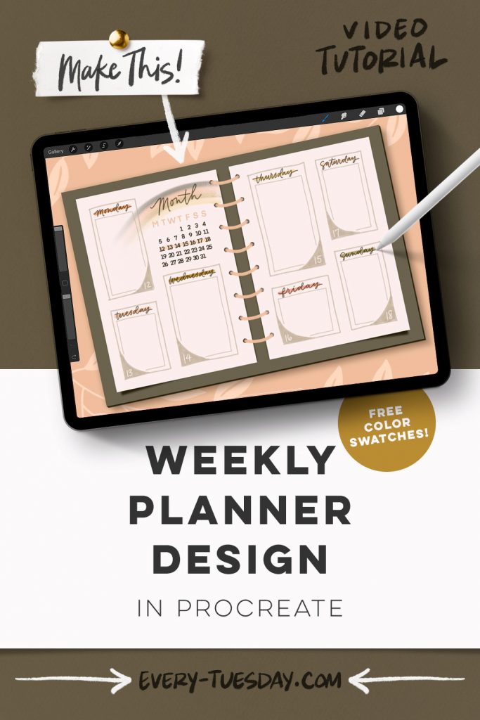 Weekly Planner Design in Procreate EveryTuesday