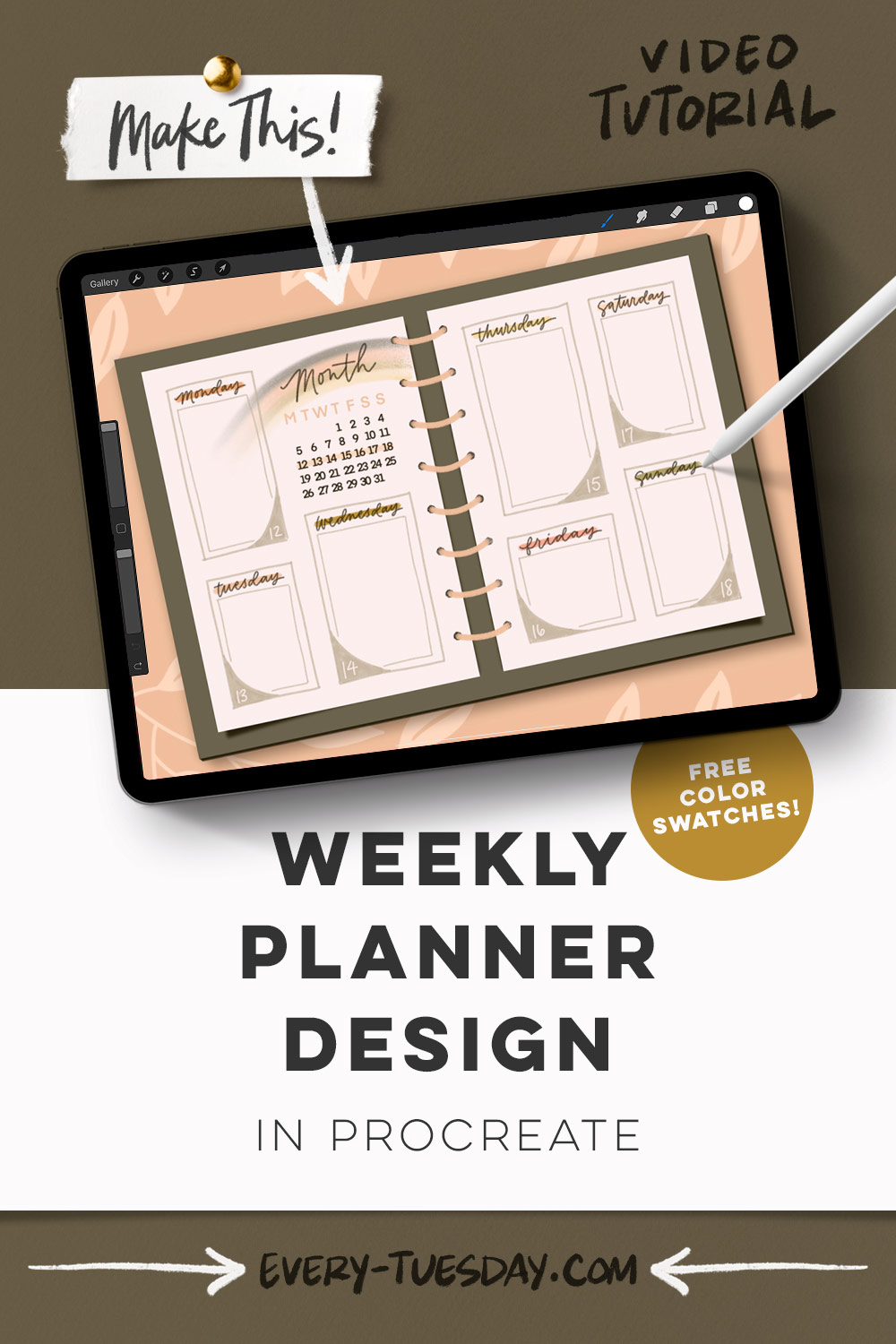 free procreate planner template