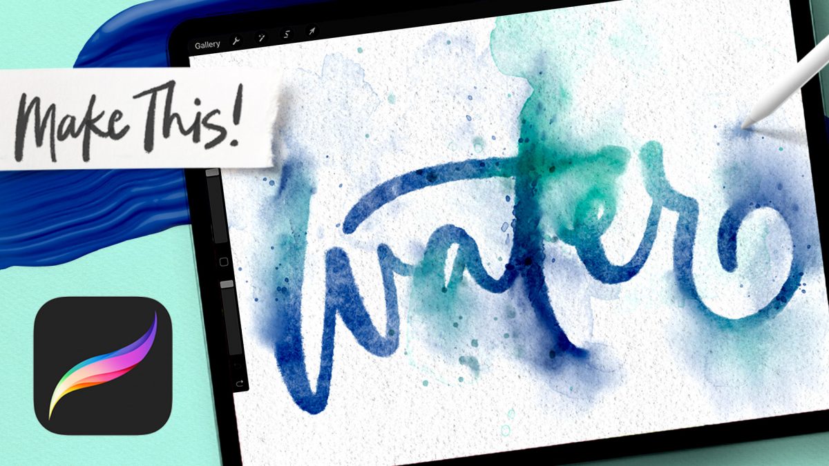 Paint Messy Watercolor Lettering in Procreate