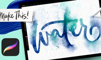 Paint Messy Watercolor Lettering in Procreate
