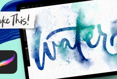 Paint Messy Watercolor Lettering in Procreate